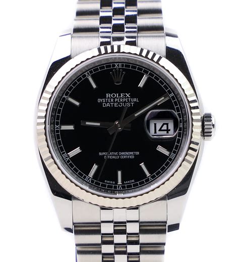 rolex datejust 36 mm schwarzes ziffernblatt|rolex datejust 36mm for sale.